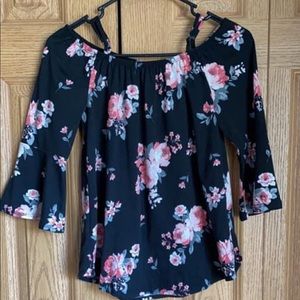 Open shoulder sweater